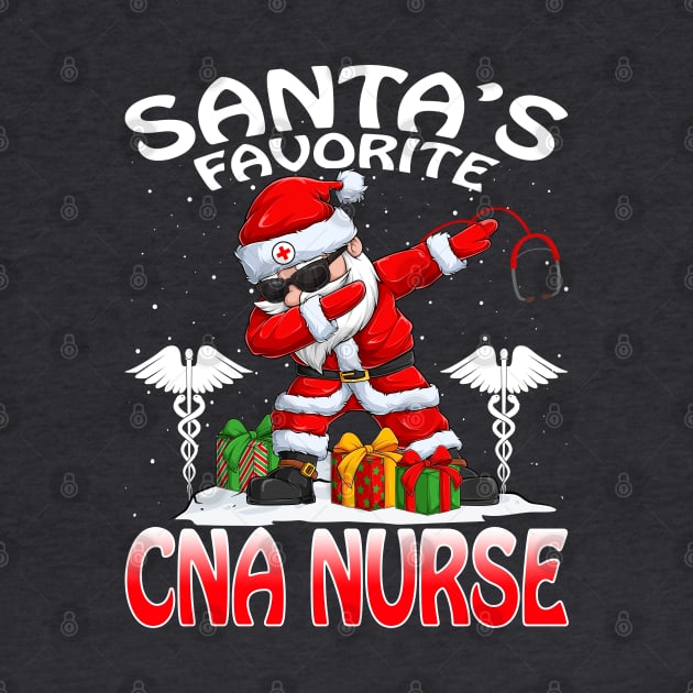 Santas Favorite Cna Nurse Christmas T Shirt by intelus